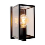 Eglo Applique Murale Budrone Acier Noir | IP44 - Convient pour 1x E27