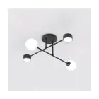 Emibig Plafonnier Holon Acier Noir | Convient pour 2x G9 - Max 8W, 2x GX53 - Max 12W